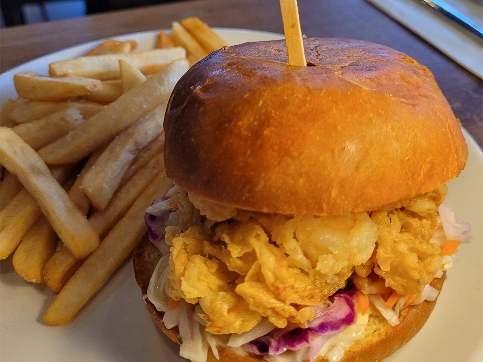 Fried Seafood Burger